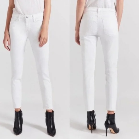 NWT Current/Elliott The Stiletto Stretch Skinny Jeans in Clean White Sz. 24 - Picture 1 of 4